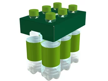 Bottles fixed with the help of a corrugated cardboard system Bottles fixed with the help of a corrugated cardboard system