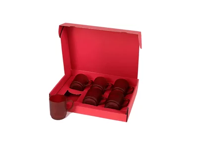 Rote Geschenkverpackung für Gläser Rote Geschenkverpackung für Gläser