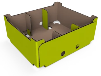Divided machine tray