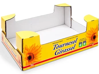 Corrugated board die-cut packaging for dairy products - Girassol Corrugated board die-cut packaging for dairy products - Girassol