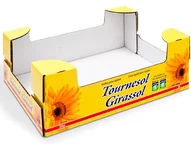 Stanzverpackung aus Wellpappe für Milchprodukte - Girassol Stanzverpackung aus Wellpappe für Milchprodukte - Girassol