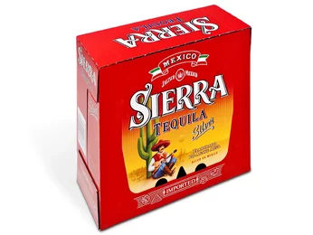 Red wrap-around packaging for drinks for tequila Red wrap-around packaging for drinks for tequila