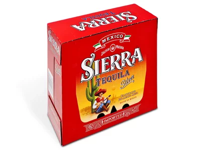 Rote Wrap-around-Verpackung für Getränke für Tequila Rote Wrap-around-Verpackung für Getränke für Tequila