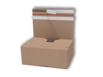 Verpackung mit Aufreissfaden und Selbstklebeverschluss