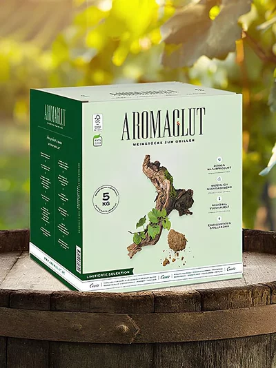 Aromaglut packaging in a green environment Aromaglut packaging in a green environment