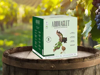 Aromaglut Verpackung in grüner Umgebung 