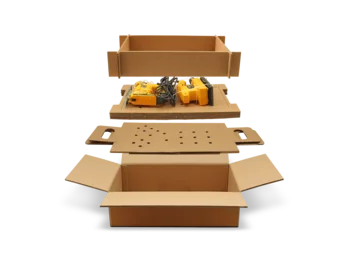 Fixierverpackung aus Wellpappe