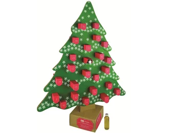 Calendario de Adviento independiente en forma de árbol de Navidad