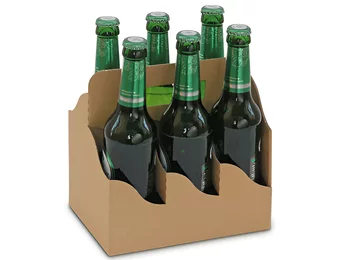 6 bottle carrier made of corrugated cardboard 6 bottle carrier made of corrugated cardboard