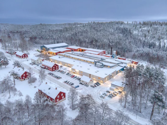 Bäckefors Drohnenbild im Winter Bäckefors Drohnenbild im Winter