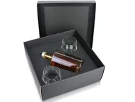 Geschenkverpackung für eine Flasche und zwei Gläser Geschenkverpackung für eine Flasche und zwei Gläser