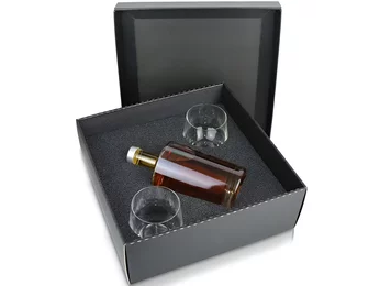 Gift box for one bottle and two glasses Gift box for one bottle and two glasses