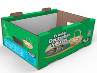 Stanzverpackung Obst und Gemüse aus Wellpappe - Spargelsteige extra lang Stanzverpackung Obst und Gemüse aus Wellpappe - Spargelsteige extra lang