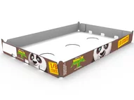 Stanzverpackung für Milchprodukte mit Zott KungFu-Panda Stanzverpackung für Milchprodukte mit Zott KungFu-Panda