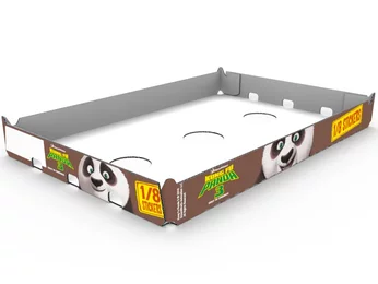 Die-cut packaging for dairy products with Zott KungFu Panda Die-cut packaging for dairy products with Zott KungFu Panda