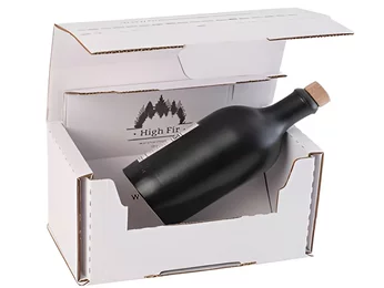 Individual shipping packaging for gin / rum made of corrugated board Individual shipping packaging for gin / rum made of corrugated board