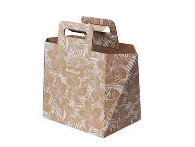Tragetasche aus Wellpappe mit einfachem Design Tragetasche aus Wellpappe mit einfachem Design