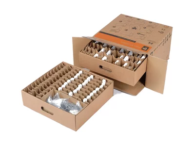 Die Schubkastenbox ist eine übersichtliche und geordnete Verpackungslösung für Montagekleinteile, die unterschiedlich oft entnommen werden müssen Die Schubkastenbox ist eine übersichtliche und geordnete Verpackungslösung für Montagekleinteile, die unterschiedlich oft entnommen werden müssen