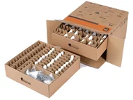 Die Schubkastenbox ist eine übersichtliche und geordnete Verpackungslösung für Montagekleinteile, die unterschiedlich oft entnommen werden müssen Die Schubkastenbox ist eine übersichtliche und geordnete Verpackungslösung für Montagekleinteile, die unterschiedlich oft entnommen werden müssen