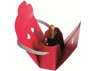 Rote Piccolo-Bag aus Wellpappe für unterwegs Rote Piccolo-Bag aus Wellpappe für unterwegs