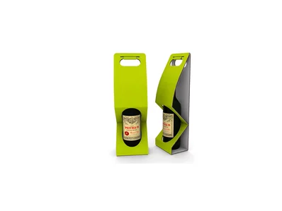 Geschenkverpackung für Flaschen mit großem Sichtfenster für das Flaschenetikett Geschenkverpackung für Flaschen mit großem Sichtfenster für das Flaschenetikett