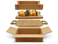 Fixierverpackung aus Wellpappe Fixierverpackung aus Wellpappe