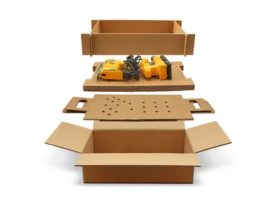 Fixierverpackung aus Wellpappe Fixierverpackung aus Wellpappe