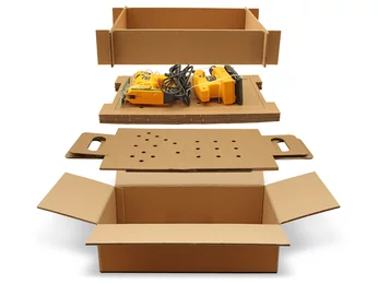 Fixierverpackung aus Wellpappe Fixierverpackung aus Wellpappe