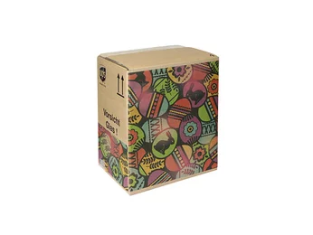 Bunte digital bedruckte Verpackung aus Wellpappe
