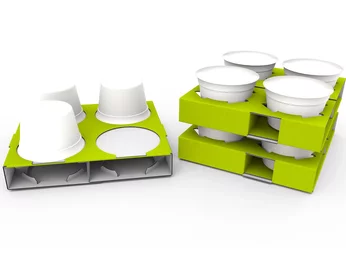 Variable cup crates made of corrugated board Variable cup crates made of corrugated board