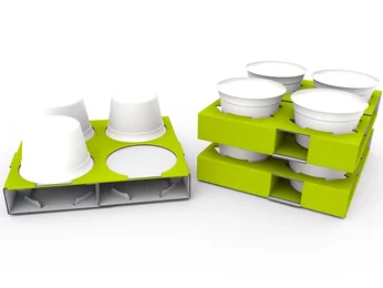 Variable cup crates made of corrugated board Variable cup crates made of corrugated board
