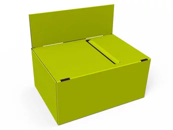Closed Box to securely collect or destroy confidential documents Closed Box to securely collect or destroy confidential documents