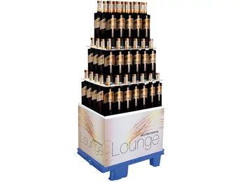 Display for drinks - pyramid-shaped Display for drinks - pyramid-shaped