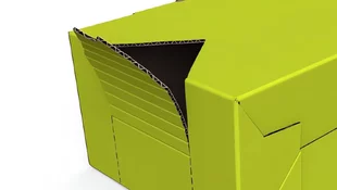 Aufklappbare Regalverpackung Aufklappbare Regalverpackung